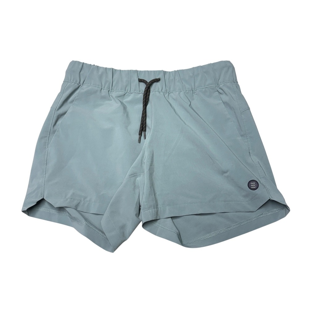 Free Fly Mens Breeze Short 6" Sage Blue S 30X6" Drawstring Active Hiking